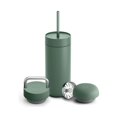 Fellow Carter Move Mug 473 ml + sada 3 víček 3v1 Smoke Green