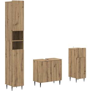 vidaXL 3 частен комплект за баня ZWOLLE Инженерна дървесина (3417845)