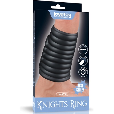 Lovetoy Vibrating Wave Knights Ring Black