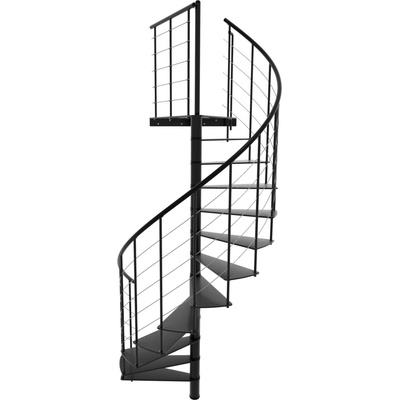 Minka STAIRS Kovové točité schodisko Milano čierne pr. 120 cm