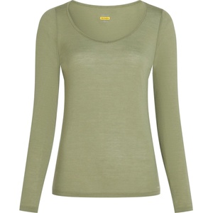 Icebreaker Дамско мериносово термобельо Icebreaker Women's Siren L/S Sweetheart Merino base layer - Lichen (115-0451-3712)