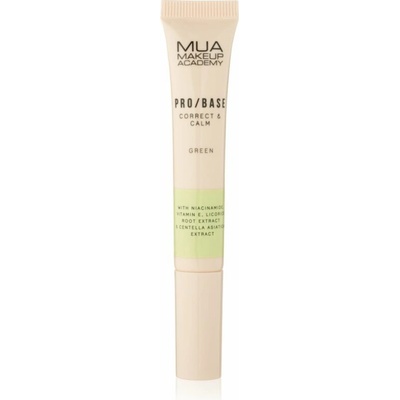 MUA Makeup Academy PRO/BASE Colour Corrector korektor proti začervenaniu Correct & Calm – Green 10 ml
