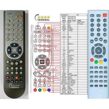 GENERAL CHANGHONG GK23J2-C8 - съвместимо дистанционно управление на марката General (GK23J2-C8)
