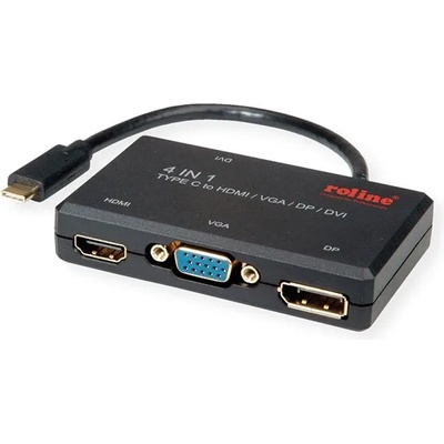 Roline USB3.1 C to HDMI/DVI/DP/VGA Adapter, M/F, 12.03. 3138 (12.03.3138)