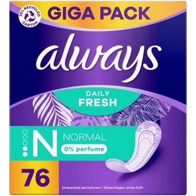 Always Daily Fresh Normal slipové vložky s parfumáciou 76 ks