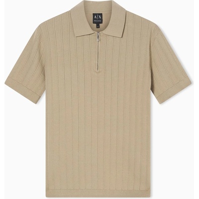 Armani Exchange Блуза с яка Armani Exchange Men's Knitted Polo Shirt - Winter Beige