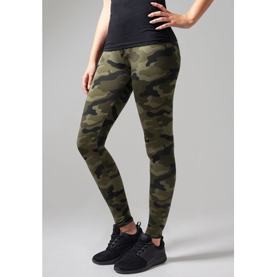 Urban Classics wood camo dámské legíny