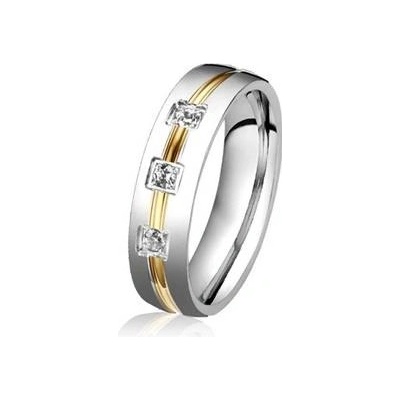 Šperky4U Ocelový prsten se zirkony OPR0039 Zr