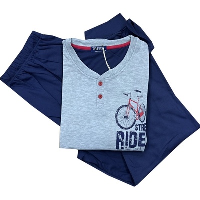 Fashion land Tress ride T01 pánské pyžamo flanelové šedé – Hledejceny.cz