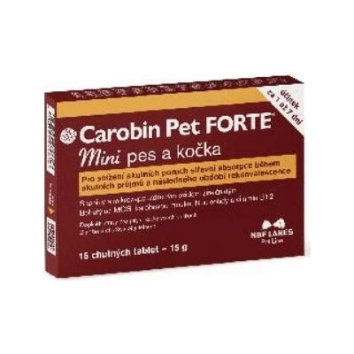 Carobin Pet Forte Mini pre psov a mačky 15 tbl