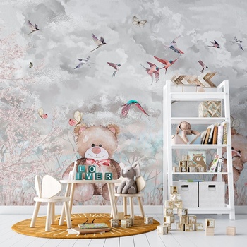 Image 1 of Art Gift Decor Детски Фототапет - Пролетни мечета