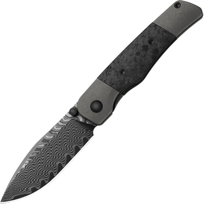 Kizer Coywolf Damascus Acid-Washed,Titanium&Carbon Fiber Ki3685A1