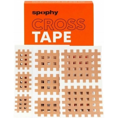 Spophy Cross Tape Typ Mix A 2,1 x 2,7 cm + B 3,6 x 2,8 cm + C 5,2 x 4,4 cm 130 ks