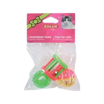 Zolux Sada 3 hraček růžových 4 cm