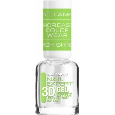 Miss Sporty Nail Expert 3D Gel Effect Top Coat krycí lak na nehty 8 ml – Zboží Dáma