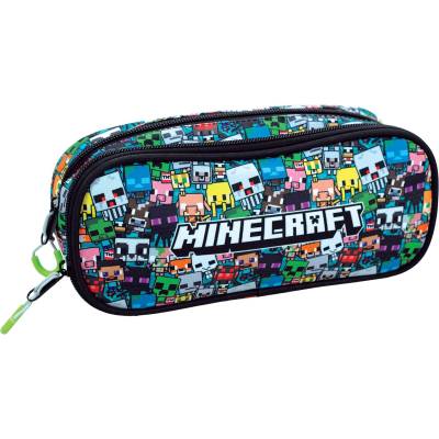 GIM Овален несесер GIM Minecraft - Chibi, 2 ципа (316-04144)