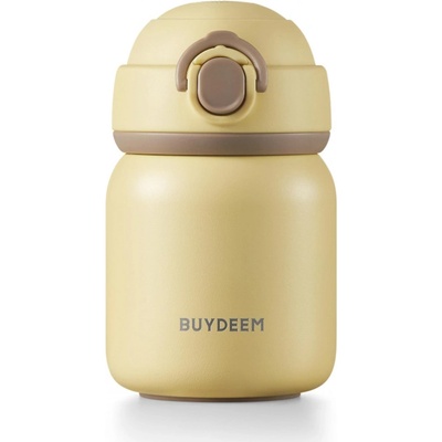 Buydeem Термос buydeem tan200, 200 мл, Винтова капачка с плътно затваряне, Неръждаема стомана, Жълт (tan200-my)