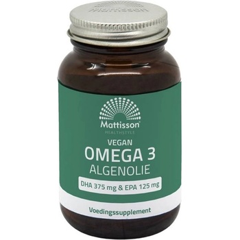 Mattisson Healthstyle Vegan Omega 3 Algae Oil DHA/EPA, 375 mg/125 mg, 60 капсули, Mattisson Healthstyle (MT1467)