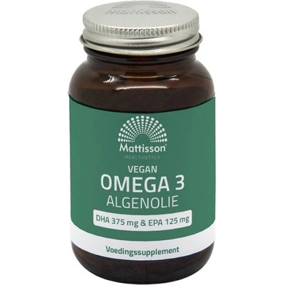 Mattisson Healthstyle Vegan Omega 3 Algae Oil DHA/EPA, 375 mg/125 mg, 60 капсули, Mattisson Healthstyle (MT1467)