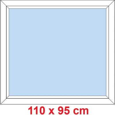 Soft Plastové okno 110x95 cm FIX neotevíravé Bílá