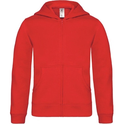 B&C dětská mikina na zip WK682 Red