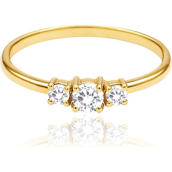 Minet JMG0286WGR zlatý prsten s bílými zirkony