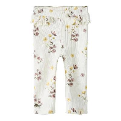 Клин Name it Gavo Slim Lil´ Atelier leggings - White (Coconut Milk / Flower Mix)