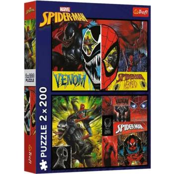 Trefl Пъзел Trefl от 2 x 200 части - Спайдърмен, Ден и нощ (13314)