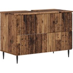 vidaXL Шкаф за мивка в баня ZWOLLE Старо дърво 82 x 41 x 58, 5 см (896363)