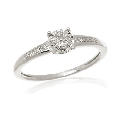 L'Amour Diamonds Prsten z bílého zlata s diamanty CR8100W