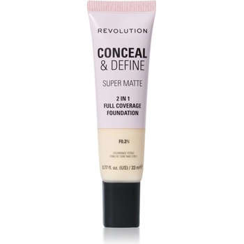 Makeup Revolution Conceal & Define matující make-up F0,2N 23 ml
