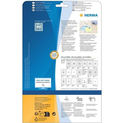 Herma Самозалепващи се етикети, A4, полиестерни, 210 х 297 m (1540100117)