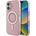 GUESS Калъф Guess IML Rhinestones MagSafe за iPhone 16 - розов (3666339306052)