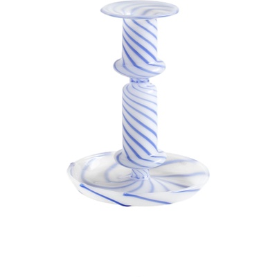 Hay Свещник за класическа свещ Flare Stripe M небесносин (AB380-A656)