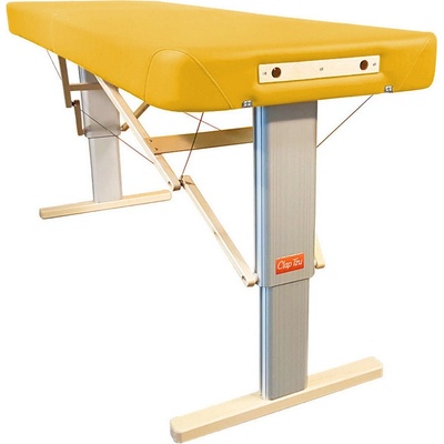 Clap Tzu Linea Prenosný elektrický masážny stôl Wellness Farba: PU žltá (sun) Rozmery: 192 x 80 cm Doplnky: sieťové napájanie + vstavané elektrické vyhrievanie + nožný spínač od 192 x 75 cm 29 kg 1