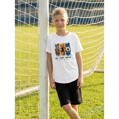 Chlapčenské tričko Football Time s krátkym rukávom modra nova