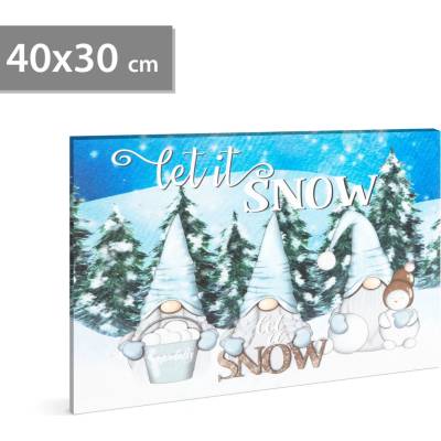Family LED obraz Let it snow, 40 × 30 cm