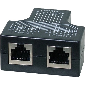 LogiLink Адаптер за разделяне на кабели от 1 гнездо RJ45 до 2 гнезда RJ45, 1: 1 паралелно