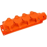Horozk Electrik КАУЧУКОВА ОСНОВА ЗА КОНТАКТ 4 ГНЕЗДА ip44 ОРАНЖЕВА horoz (8699490918388)