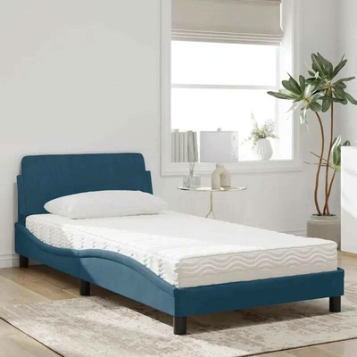 vidaXL 11461.3208355 Postel s matrací Dover modrá samet