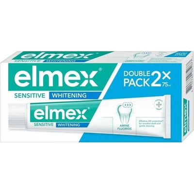 Elmex Sensitive Whitening pre citlivé zuby s aminofluoridom 2x75 ml