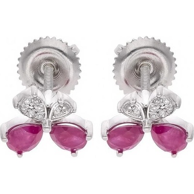 Zlaton náušnice bílé zlato s diamanty 001191412214