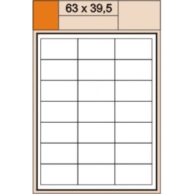 S+K label PLUS 63 x 39,5 mm bílé A4 100 archů