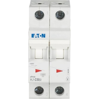 Автоматичен прекъсвач eaton pl7-c50/2, 263364 - 50 a, 2p (263364)