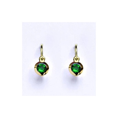 Čištín zlaté dětské zirkon emerald NK 1319
