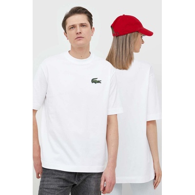 Lacoste Памучна тениска Lacoste в бяло с изчистен дизайн (TH0062)