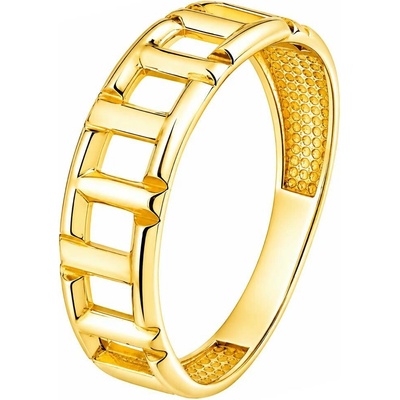 Zlaton Prsten žluté zlato s geometrickým vzorem 000892706233
