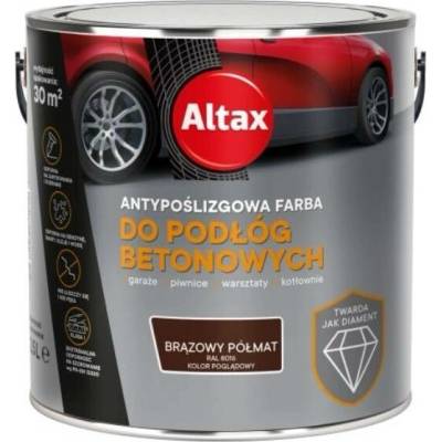 ALTAX Protiskluzová barva na betonové podlahy, hnědá, polomatná, 2,5 l