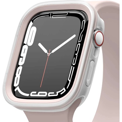 Elago Протектор за смарт часовник Elago Duo Apple Watch Case, за Apple Watch 7 45мм/8 45мм, силиконов, с две сменяеми поликарбонатни части, прозрачен-мат и розов (EAW45DUO-TRLPK)