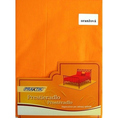 EVENIT klasické prestieradlo oranžové s gumou oranžová Bavlna 90x200
